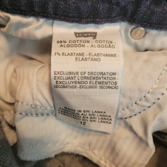 Vtg Levi's Jeans Size 12 Classic Demi Curve Mid Rise Dark Wash Stretch Denim Y2K - Picture 5 of 11